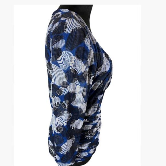 Vintage Classiques Entier Bold Abstract Pattern 100% Silk Blouse Size Large EUC - Picture 4 of 9